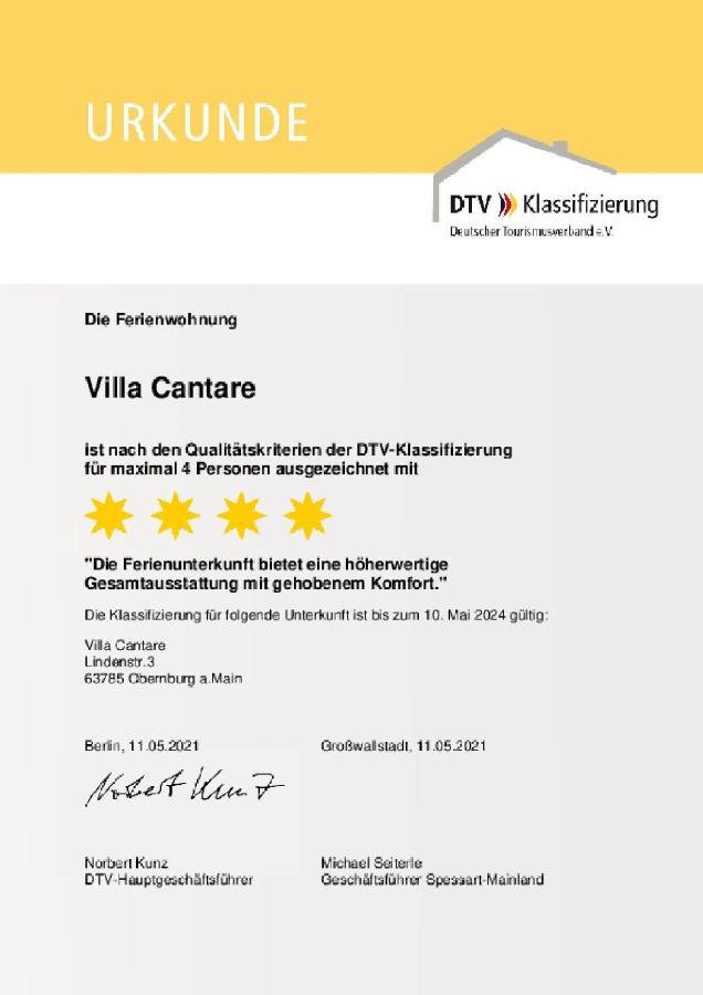 Villa Cantare Obernburg am Main Exterior photo